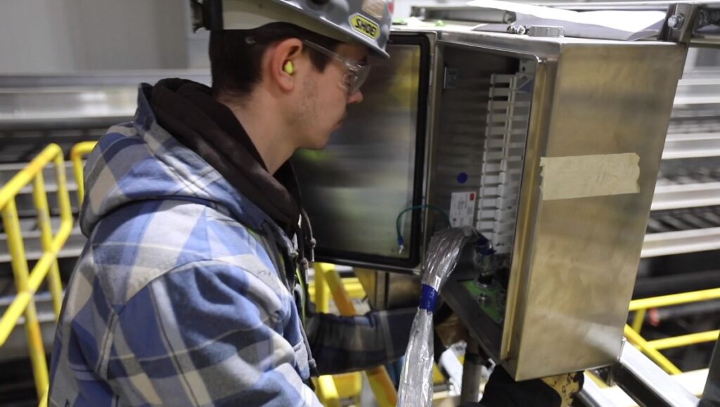 Electrician working at a gold mine